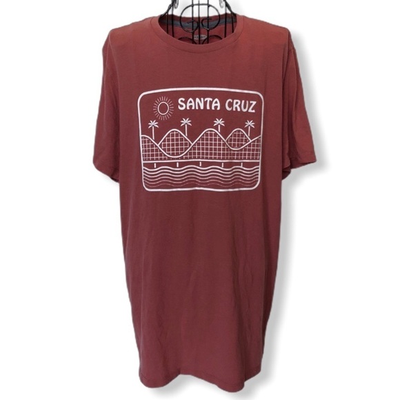 Old Navy Santa Cruz Soft Washed Short-sleeve T-shirt Red Size Large - Picture 1 of 7